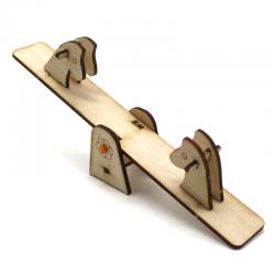 [星之河畔]跷跷板 幼儿园木制拼装手工区域材料小制作diy科学趣味教育材料包