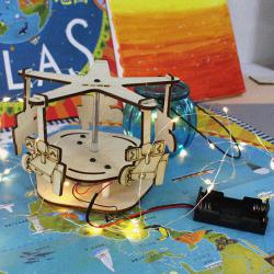 [星之河畔]机器人与旋转木马 小学生创意科技制作diy科教拼装小发明