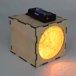 [星之河畔]星空投影仪 创意木制手工DIY科学实验stem创客教具玩具科技小制作