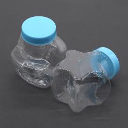 蓝盖星星瓶子高66mm创意手工塑料瓶diy材料零配件收纳分类收集瓶