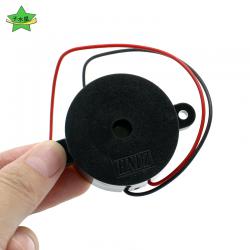 3v蜂鸣器(圆形带线) 连续声讯响器6V12V24V直流高分贝diy手工配件
