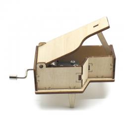 [星之河畔]钢琴音乐盒1号 儿童趣味创意DIY手工拼装玩具科技小制作手摇机芯