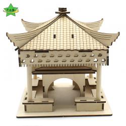 复古拼装亭子1号中小学生木板组装科技小制作材料包DIY创意小发明
