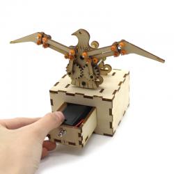 机械鸟摆件木板拼装电动模型玩具diy科技小制作中小学生礼品套装