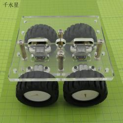 亚克力N20智能小车 N20减速电机小车底盘机器人 DIY模型微型车架