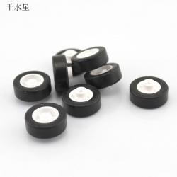 光面橡胶车轮2*18mm 微型小轮子 创客diy steam教育材料 趣味制作
