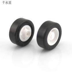 光面橡胶车轮2*18mm 微型小轮子 创客diy steam教育材料 趣味制作
