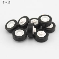 光面橡胶车轮2*18mm 微型小轮子 创客diy steam教育材料 趣味制作