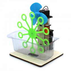 [星之河畔]木质泡泡机 创意手摇式 DIY手工拼装科学实验模型玩具