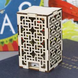 古风彩色小夜灯 中国风寒假手工创意拼装可涂色家居摆件生日礼物