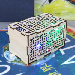 古风彩色小夜灯 中国风寒假手工创意拼装可涂色家居摆件生日礼物