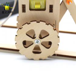 [星之河畔]木质电动伸缩门X1 科技小制作diy小发明伸缩门stem实验模型材料