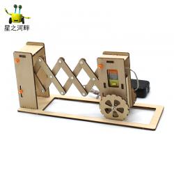 [星之河畔]木质电动伸缩门X1 科技小制作diy小发明伸缩门stem实验模型材料