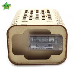 手工竹纹灯1号木板拼装镂空灯diy科技小制作材料桌面摆件学生礼物