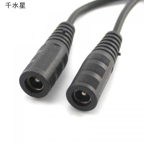 DC2.1接头线(黑色) 监控电源线转接头 连接线 插接头视频线