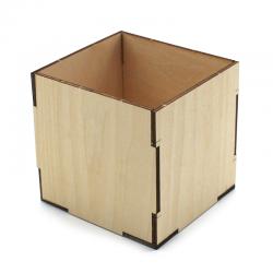 [星之河畔]方笔筒1号diy小制作学生手工拼装手笔收纳笔筒 创意笔筒 木质摆件