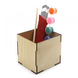 [星之河畔]方笔筒1号diy小制作学生手工拼装手笔收纳笔筒 创意笔筒 木质摆件