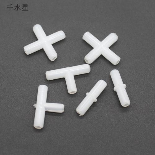 4mm三通管二通四通Y型接头水管空气分流 DIY连接器迷你直通配件