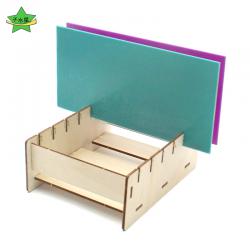 简版6槽木质支架 2mm木板亚克力手工板材分类收集整理座DIY工具