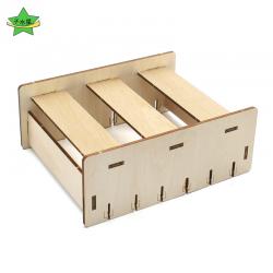 简版6槽木质支架 2mm木板亚克力手工板材分类收集整理座DIY工具