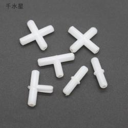 4mm三通管二通四通Y型接头水管空气分流 DIY连接器迷你直通配...