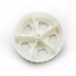 星际款35*2mm塑料车轮(1个)镂空白色模型上色喷漆diy白胎改造配件