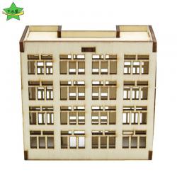 城市模型公寓楼1号学生简易木质手工拼装房子模型diy创意小摆件