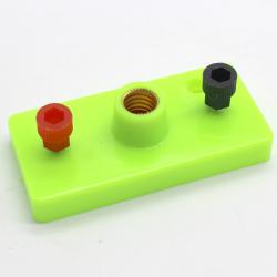 长方形物理实验灯泡座(A型号-绿色)