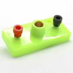 长方形物理实验灯泡座(A型号-绿色)