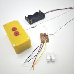 小方盒遥控器(黄色27MHz两通)含接收板